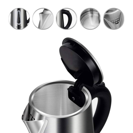 Bouilloire Électrique SCARLETT SC-20A – 2L – Inox – 1500W – Sécurité Automatique