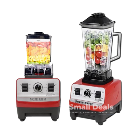 Blender Professionnel Silver Crest SC-1589 – 4500W – 2L – 15 Vitesses – 2 en 1 Mixeur & Broyeur – Lames Inox