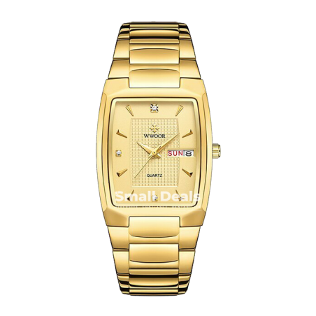 Montre WWOOR Rectangle Classique – Mouvement Quartz Japonais – Étanche 5 ATM