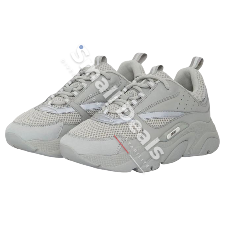 Sneakers Dior B22 Homme – Gris – Maille Technique et Cuir de Veau – Élégance Sportive