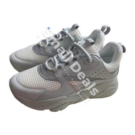 Sneakers Dior B22 Homme – Gris – Maille Technique et Cuir de Veau – Élégance Sportive