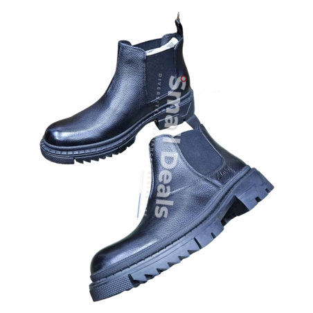 Bottines Chelsea Clarks Homme en Cuir Grainé – Coloris Noir et Bordeaux Sombre – Élégance et Confort au Quotidien