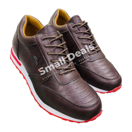 Sneakers Lacoste Homme en Cuir avec Motif Crocodile – Noir, Marron ou Bleu –  Confort Haut de Gamme