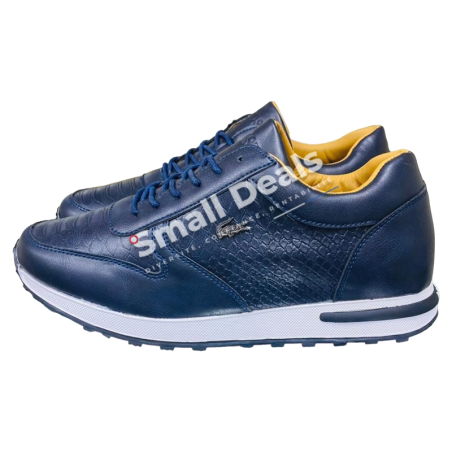 Sneakers Lacoste Homme en Cuir avec Motif Crocodile – Noir, Marron ou Bleu –  Confort Haut de Gamme