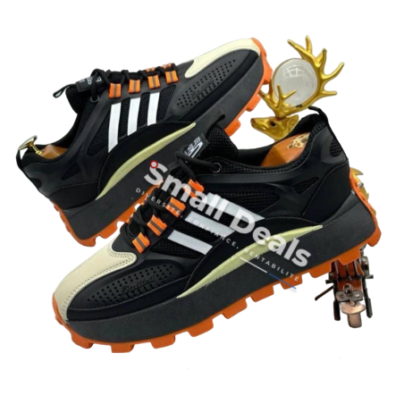 Sneakers Adidas ZX 2K Boost – Noir avec Détails Orange et Blanc – Confort Boost et Style Futuriste