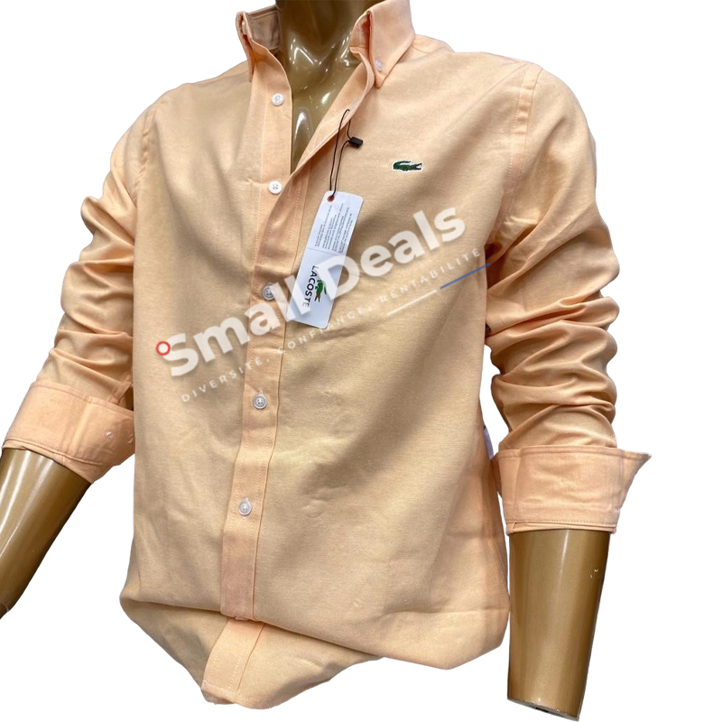 Chemise Lacoste Homme Manches Longues – Coupe Droite en Coton