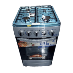 Cuisinière à gaz Oscar 24 pouces – 4 feux – Four intégré – 50x60 cm – Inox