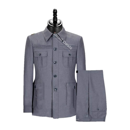 Costume Homme Daro Uomo Saharienne DR-S-GR – Élégance Gris Acier Moderne