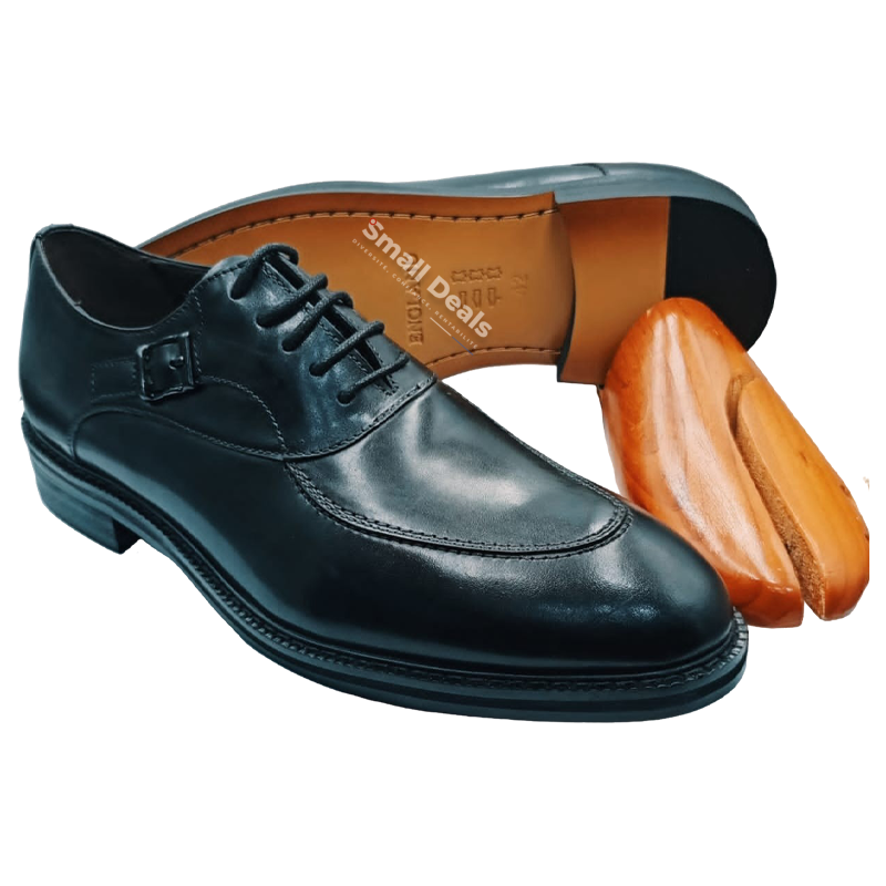 Chaussure Derby John Foster – Black Heritage Classic en Cuir Noir