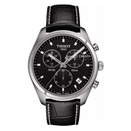Montre Femme Tissot PR 100 – Quartz Suisse, Acier Doré & Cadran Argent