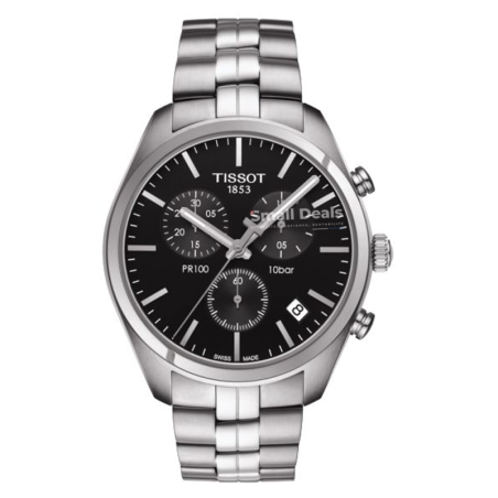 Montre Femme Tissot PR 100 – Quartz Suisse, Acier Doré & Cadran Argent