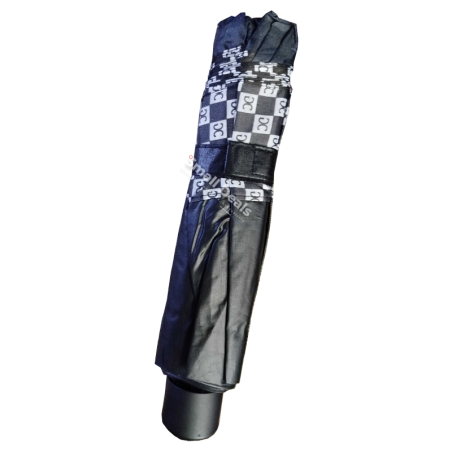 Parapluie Grande Taille Pliant – Motif Gucci – Housse Noire à Détails Blancs