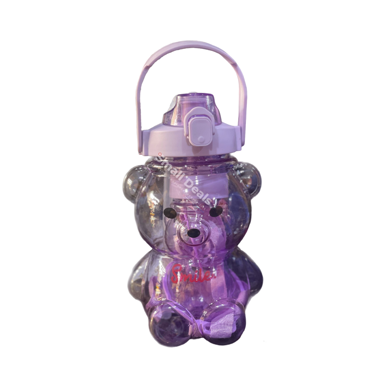 Gourde Smile enfant transparente ours grand et petit format Gourde Smile enfant transparente ours grand et petit format