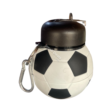Gourde enfant ballon de foot et grenade blanc noir
