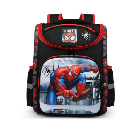 Sac à dos enfant Everyday No. 921 – Taille moyenne – Noir avec motif Spiderman