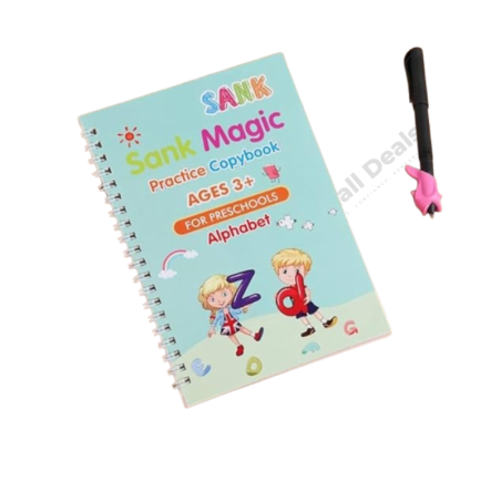 Cahiers magiques Sank Magic – Kit d’apprentissage réutilisable pour enfants (Version Française & Anglaise)