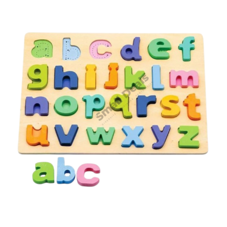 Puzzle alphabet en bois multicolore jouet éducatif enfant