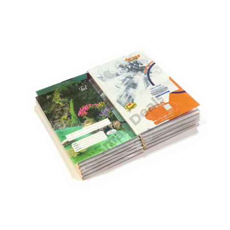 Ledger Pack de 5 Cahiers Scolaires 200 Pages à Lignes Simples Couverture Carton Dur