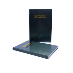 Registre de Bureau 300 Pages – Couverture Dure Noire Professionnelle