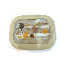 Lunch Box Enjoy the Delicacy Beautiful Life avec Couverts – Beige Blanc Cassé