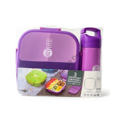 Lunch Box Hey Life – Gamelle + Gourde + Cuillère + Fourchette