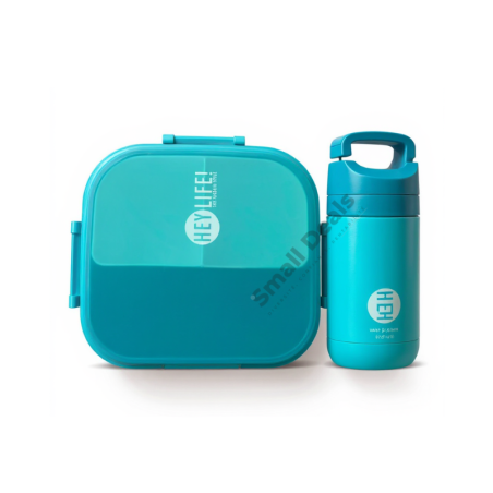 Lunch Box Hey Life – Gamelle + Gourde + Cuillère + Fourchette