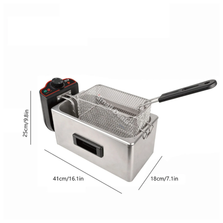 RAF R.5219 Friteuse Électrique – Deep Fryer 3L / 2000W, Électroménager de Cuisine