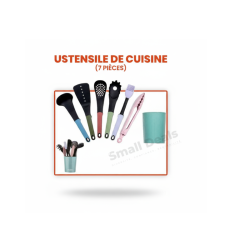 Ustensiles de Cuisine – Set 7 Pièces Multifonctions en Silicone Rose Pâle