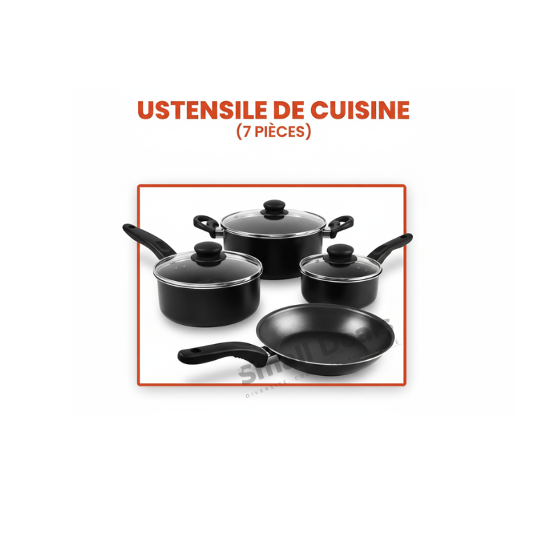 Ensemble de casseroles et poêle – Revêtement antiadhésif durable