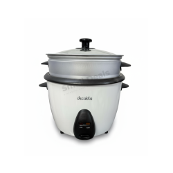Decakila KEER034W Cuiseur de Riz – 1,8L avec Compartiment Vapeur Antiadhésif