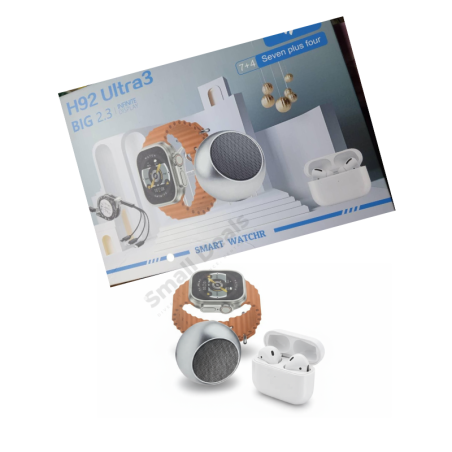 H92 Ultra 3 Big 2.0 Smart – Montre Connectée Multifonction avec Écouteurs Sans Fil et Accessoires