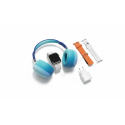 H25 Max Big 2.3 Smart –Montre connectée + casque Bluetooth+4 bracelets
