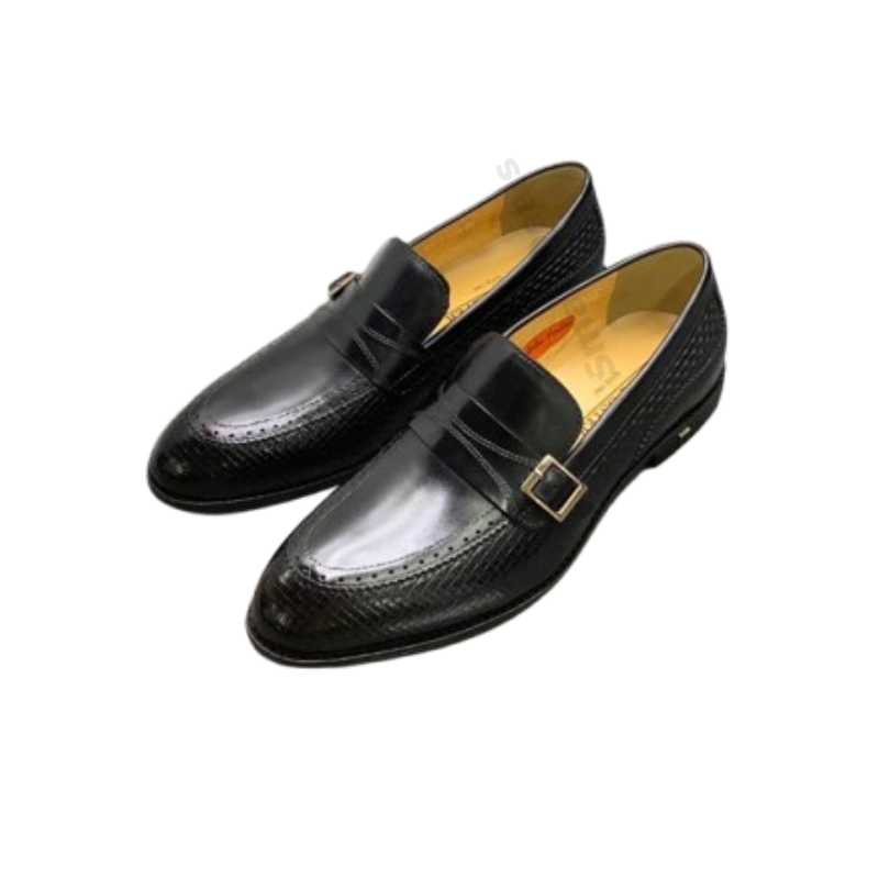 Mocassins homme en cuir marron foncé