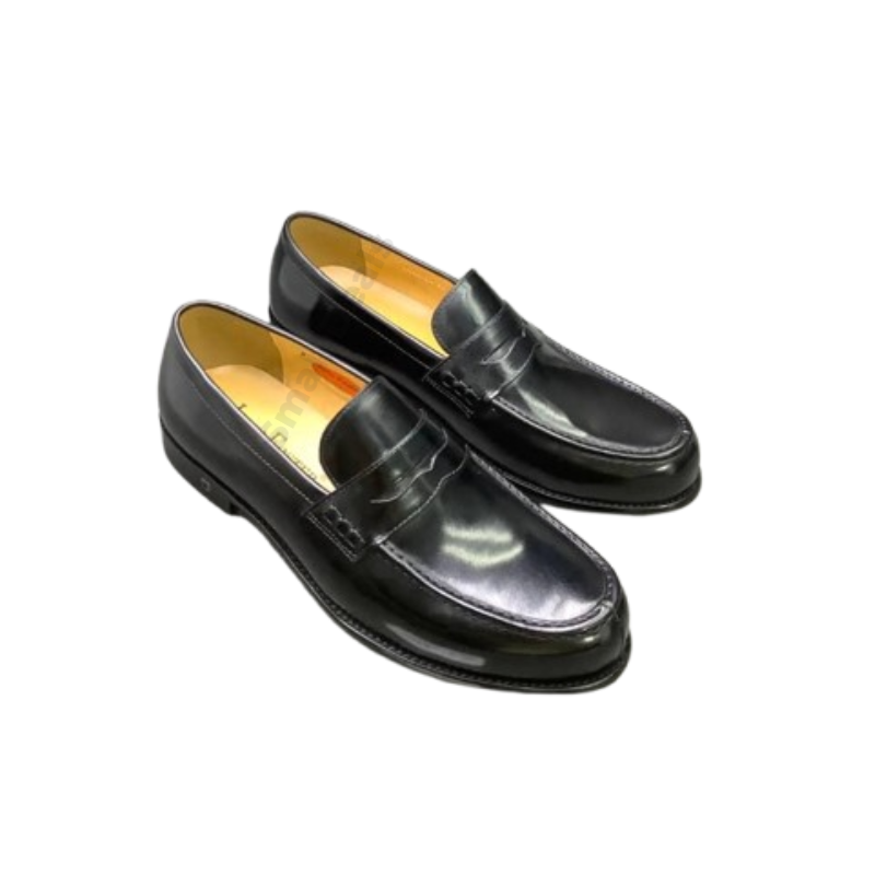 Mocassins Penny Loafer Noir Homme – Cuir Véritable