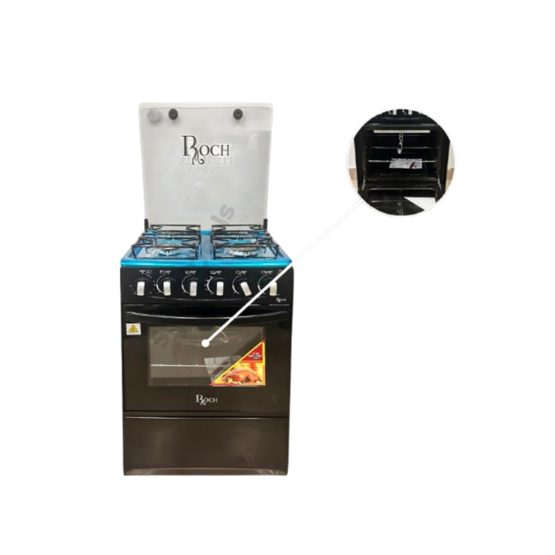 Cuisinière ROCH 50×50 cm – format compact & 4 foyers gaz