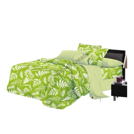Draps FreshLime vert citron 3 places coton 80%