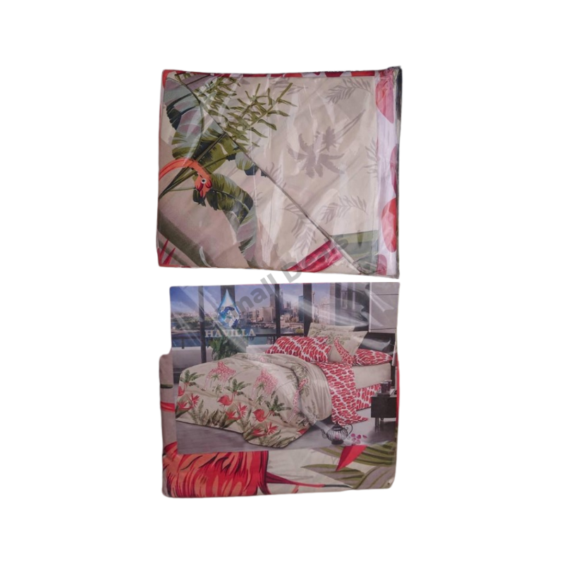 Draps RedLine blanc rouge 3 places coton 80% bon prix Cameroun