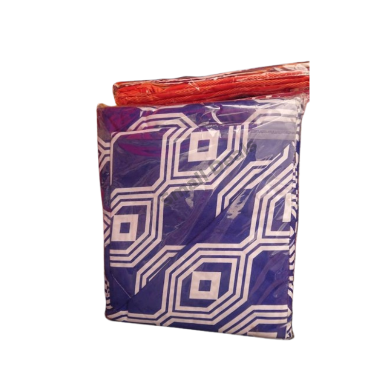 Draps BlueWave bleu blanc gris 3 places coton 80%