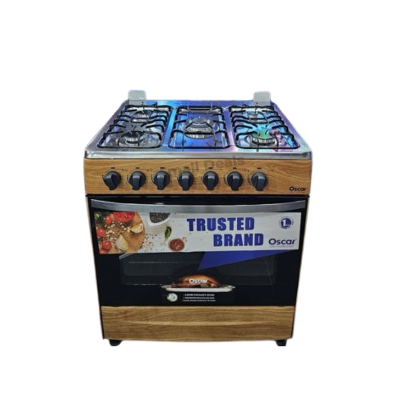 Cuisinière Oscar 60×76 5 foyers four décor bois