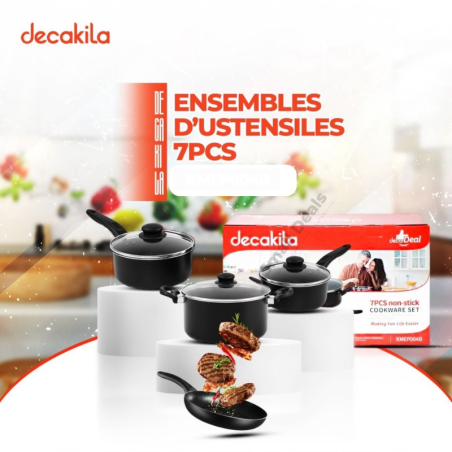 DECAKILA Ensemble de casseroles de cuisine 7 pièces
