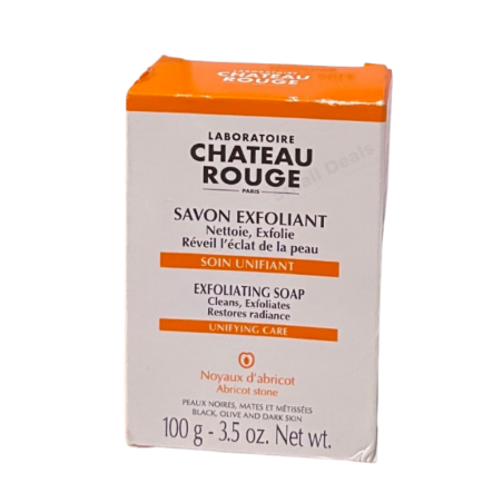 CHATEAU ROUGE Savon Exfoliant Nettoie et Réveille l’Éclat de la Peau 100g