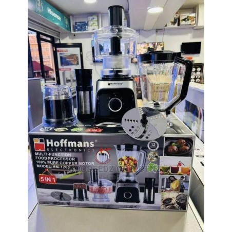 HOFFMANS HM-1265 – Robot Mixeur 5 en 1 puissant 1200W avec accessoires