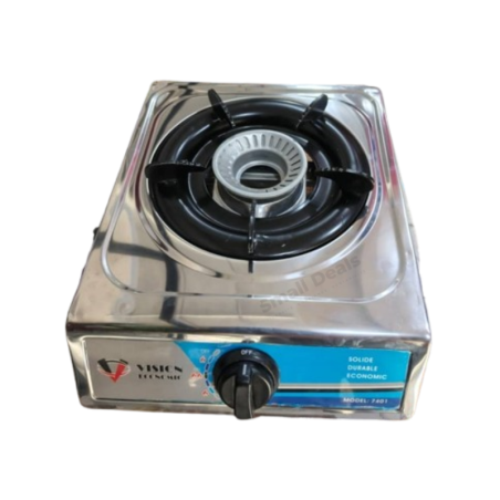 Plaque à Gaz VISION - 1 Foyer Gris Métallisé Compacte