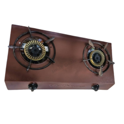 VISION EXPRESS Plaque à Gaz 2 Foyers Inox Marron