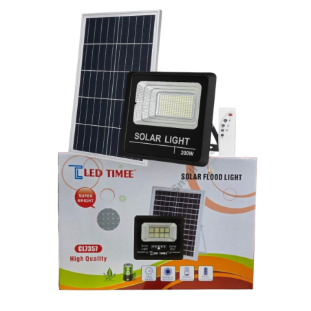 LED TIMEE CL7357 Projecteur Solaire 400W IP67 Télécommande