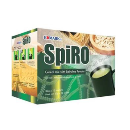 Edmark Spiro Mélange de Céréales Spiruline Boîte 16 Sachets Santé
