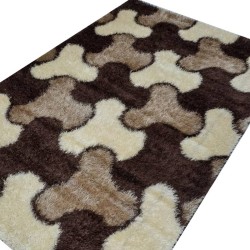 Tapis Design 0006 Brun or...